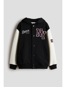 H&M - Boys Black Sweatshirt baseball jacket