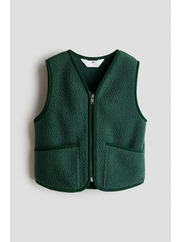 H&M - Boys Green Teddy gilet