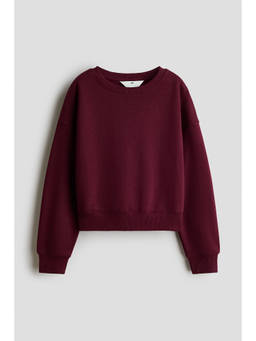 H&M - Girls Red Brushed-inside sweatshirt