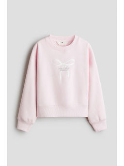 H&M - Girls Pink Brushed-inside sweatshirt