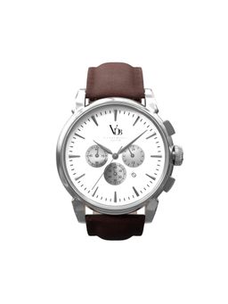 Vanderbilt New York - Men White and Brown-Chronograph-Quartz Watch-20SWWHT (M)