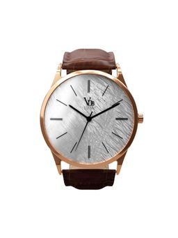 Vanderbilt New York - Men Grey and Brown-Leather Strap-Quartz Watch-23BKWHTBRO (M)