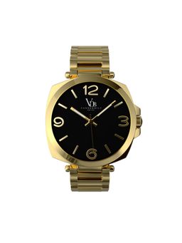 Vanderbilt New York - Men Gold-Steel Strap Black Dial Bracelet-Quartz Watch-36HSGLD (L)