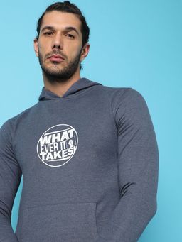 Campus Sutra - Printed Stylish Full Sleeve Hooded Sweatshirt