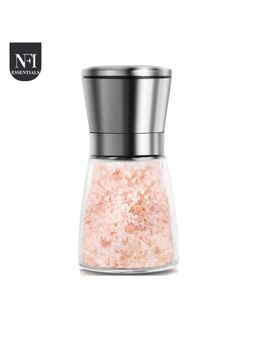 NFI Essentials - Stainless Steel And Refillable Glass Body Pepper Shakers Pepper Mill