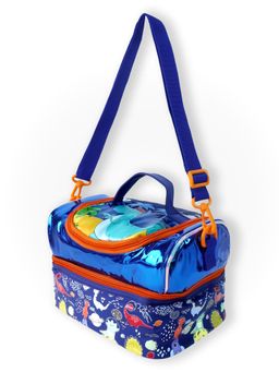 Little Surprise Box - Dino Theme Double Compartment Insulated Lunch Bag For Kids