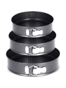NFI Essentials - Non-Stick Cheesecake Pan, Leakproof Round Cake Pan Lockable (Set of 3)