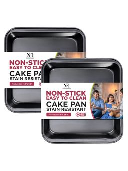 NFI Essentials - Nonstick Square Baking Pan For Homemade Bakeware For Cakes (Pack of 2)