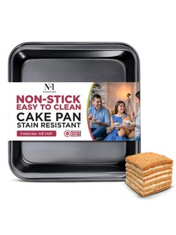 NFI Essentials - Nonstick Square Baking Pan For Homemade Bakeware For Cakes, Teflon Coating