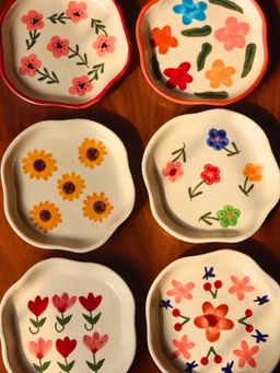 WEAVING HOMES - Floral Affair Handmade Dessert Plates (Set of 6)