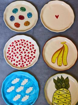 WEAVING HOMES - Quarter Multi-Color Plate (Set of 6)