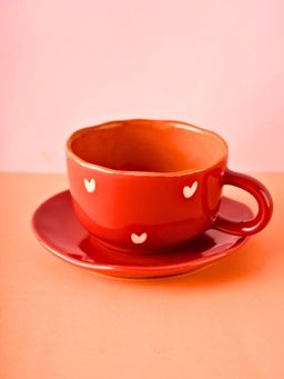 WEAVING HOMES - Cupid Cup & Handmade Dessert Plate (Set of 2)