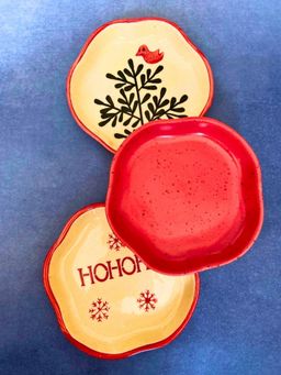 WEAVING HOMES - Birdie, Hohoho & Red Handmade Dessert Plate (Set of 3)