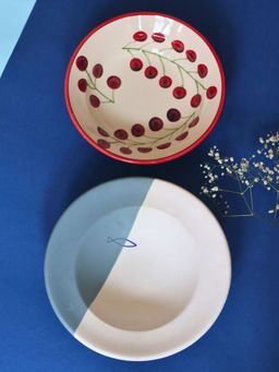 WEAVING HOMES - Cherry Tomato & Coastal Catch Pasta Plate (Set of 2)