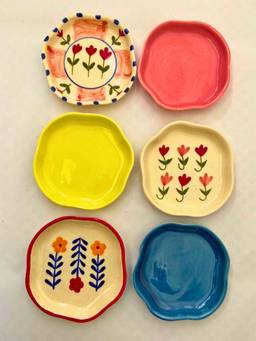 WEAVING HOMES - Delightful Treat Handmade Dessert Plate (Set of 6)
