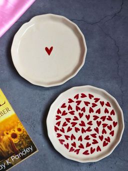 WEAVING HOMES - Heart & All Heart Snack Plate (Set of 2)