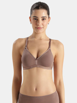 Jockey - 1581 Wirefree Non-Padded Cotton Medium Coverage Everyday Bra-Deep Taupe