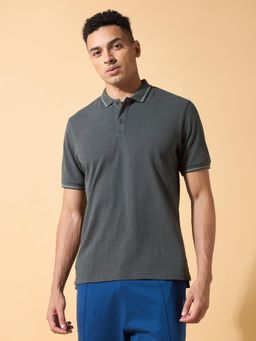 CULT - Mens Dark Grey Lifestyle Polo T-Shirt