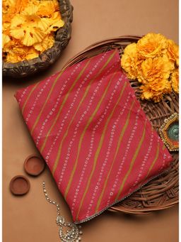 Lakshita - Pink Bandhej Print Silk Dupatta