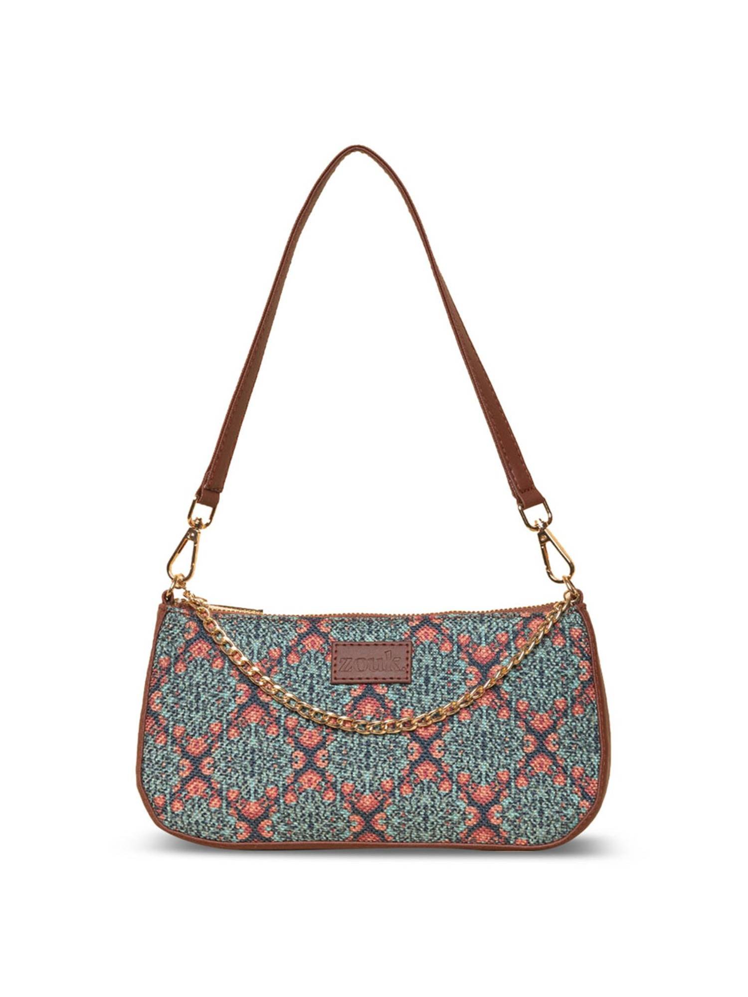 Kolkata Nouveau Baguette Bag Green