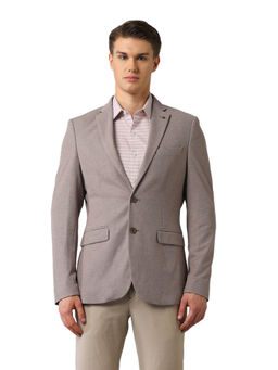 Arrow - Solid/Plain Grey Full Sleeves Blazer