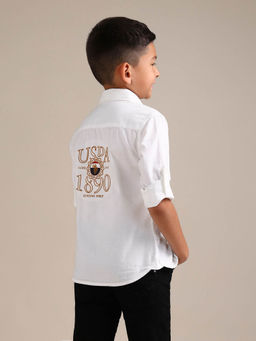 U.S. POLO ASSN. - White Embroidered Shirt