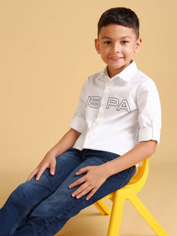 U.S. POLO ASSN. - White Printed Shirt