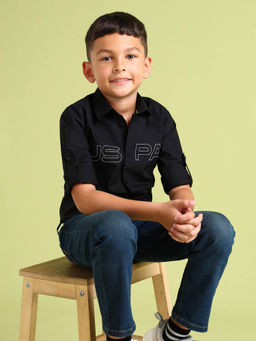 U.S. POLO ASSN. - Black Printed Shirt