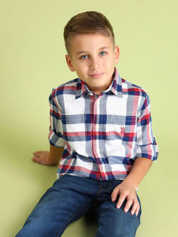 U.S. POLO ASSN. - White Checks Shirt