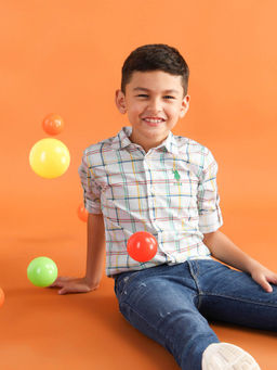 U.S. POLO ASSN. - White Checks Shirt