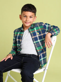 U.S. POLO ASSN. - Navy Blue Checks Shirt