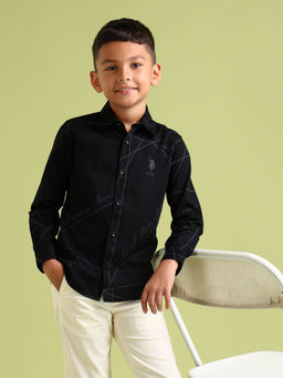 U.S. POLO ASSN. - Black Printed Shirt