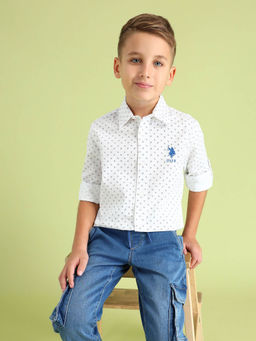 U.S. POLO ASSN. - White Printed Shirt