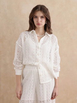 RAREISM - Jancodam-T Primary White Relaxed Fit Shirt