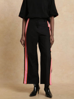 RAREISM - Nonwen-B Primary Black Plain Wide Leg Pant