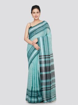 PinkLoom - Women's Cotton Handwoven Saree with Unstitched Blouse
