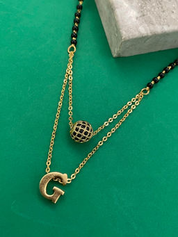 Digital Dress Room - G Letter AD Ball Pendant Mangalsutra