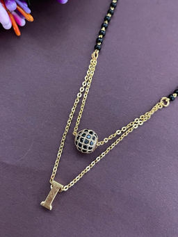 Digital Dress Room - I Letter AD Ball Pendant Mangalsutra