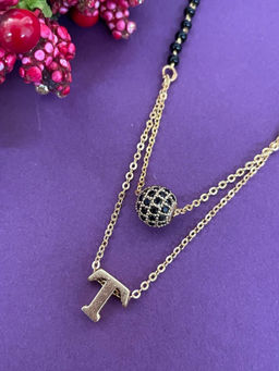 Digital Dress Room - T Letter AD Ball Pendant Mangalsutra
