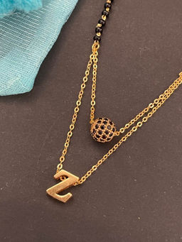 Digital Dress Room - Z Letter AD Ball Pendant Mangalsutra