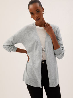 Marks & Spencer - Recycled Blend Relaxed Grey Cardigan (Set of 2)