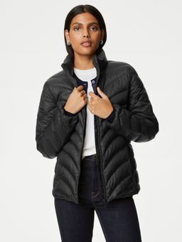 Marks & Spencer - Black Feather & Down Packaway Puffer Jacket