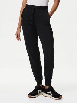 Marks & Spencer - The Cotton Rich Cuffed Black Joggers