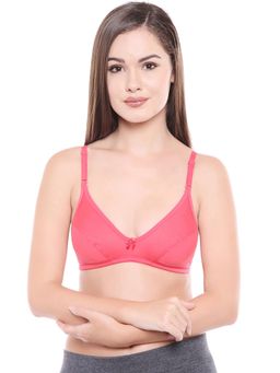 Bodycare - Perfect Coverage Bra In Wine-Coral-T Sky Color (Pack of 3)