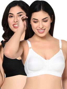 Bodycare - Women Solid Non-wired Non Padded Regular Bra 6581 - Pack Of 2 - Multi-Color