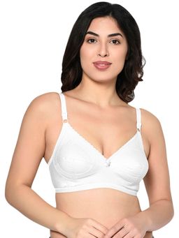Bodycare - Women Solid Non-wired Non Padded Regular Bra 6596 - Pack Of 2 - White