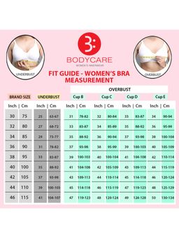 Bodycare - Women Seamed Non Padded Full Coverage Bra B Cup-6592 - Pack Of 3 - Black