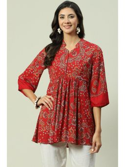 Biba - Red Printed Kurti