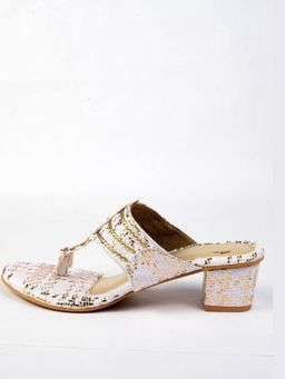 dhaaga - White Muse Block Heel