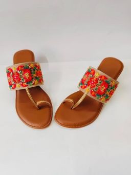 Dhaga - Multi- Color Mehfil - Block Heel Kolhapuri